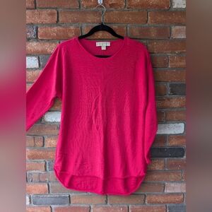 Michael Kors Women’s  Sweater Pullover, Long Sleeve, Pink, Logo On Back, Size M